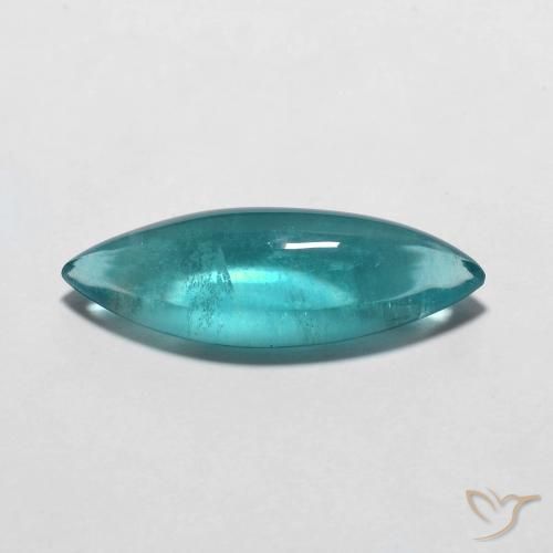 5,24 ctw natürlicher türkiser Fluorit, Marquise, Transparent