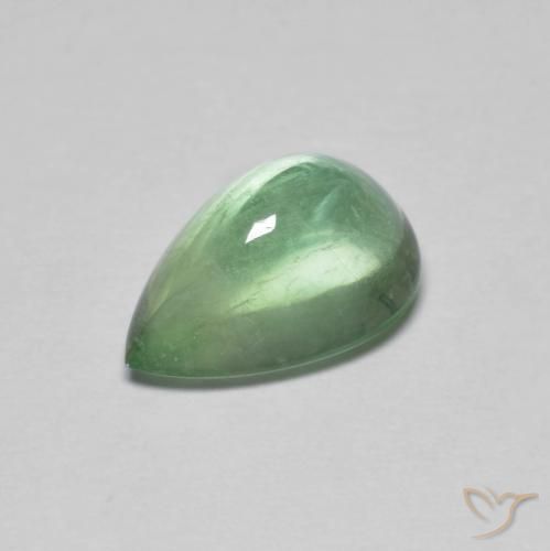 2.75ct Natürlicher Warmes Grün Fluorit, Birnenform, Transparent