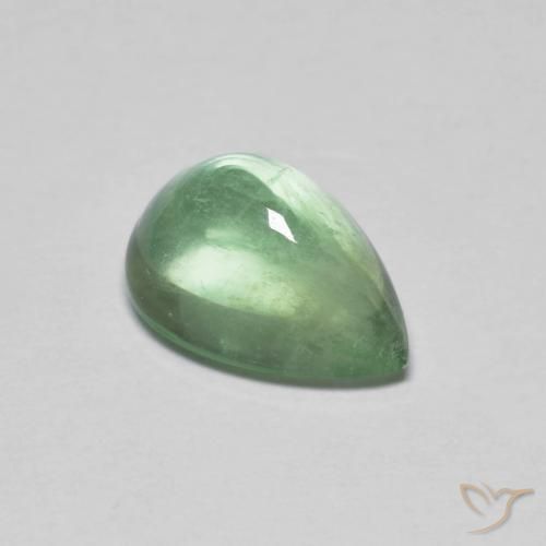 9,17 ctw natürlicher Warmes Grün Fluorit, Birnenform, Transparent