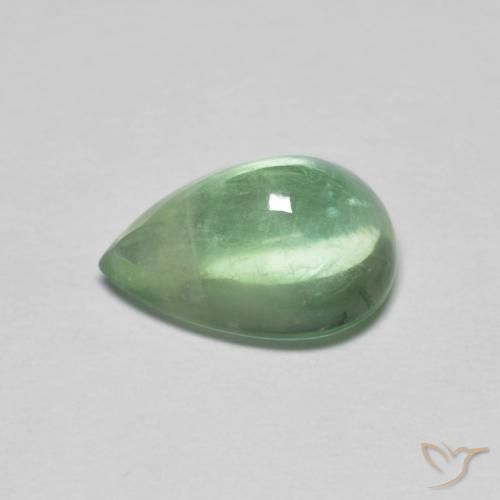 9,17 ctw natürlicher Warmes Grün Fluorit, Birnenform, Transparent