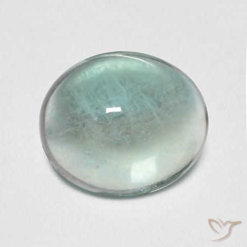 2.42ct Natürlicher hellblau-grün Fluorit, Oval, Transparent