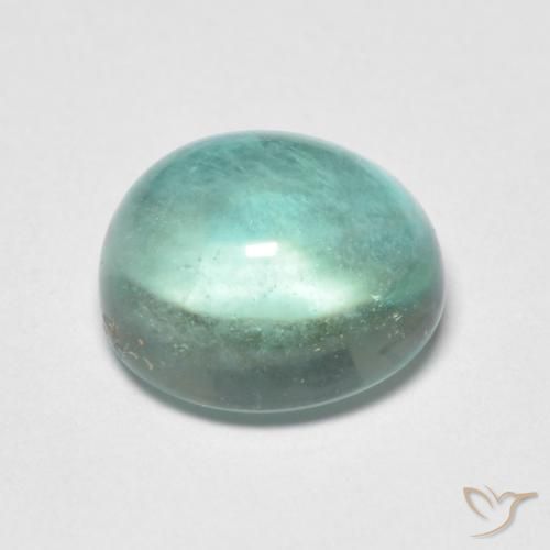9,17 ctw natürlicher hellblau-grün Fluorit, Oval, Transparent