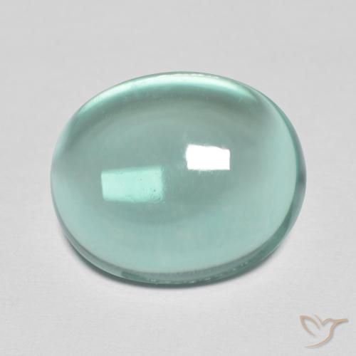 9,17 ctw natürlicher Sehr helles Blaugrün Fluorit, Oval, Transparent