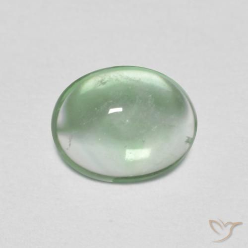 9,17 ctw natürlicher Blasses Gelbgrün Fluorit, Oval Schliff, Transparent