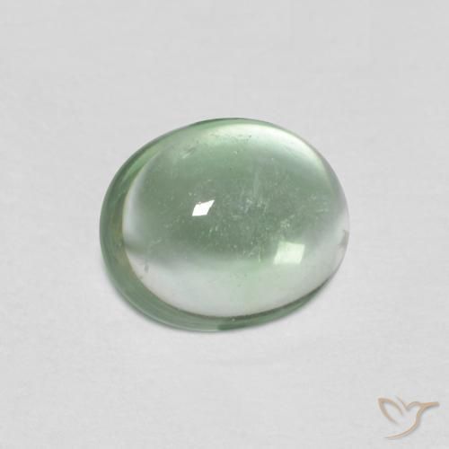 9,17 ctw natürlicher Blasses Gelbgrün Fluorit, Oval Schliff, Transparent