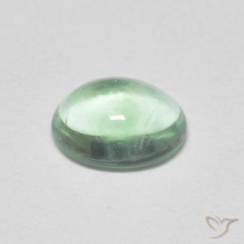 9,17 ctw natürlicher Blasses Gelbgrün Fluorit, Oval Schliff, Transparent