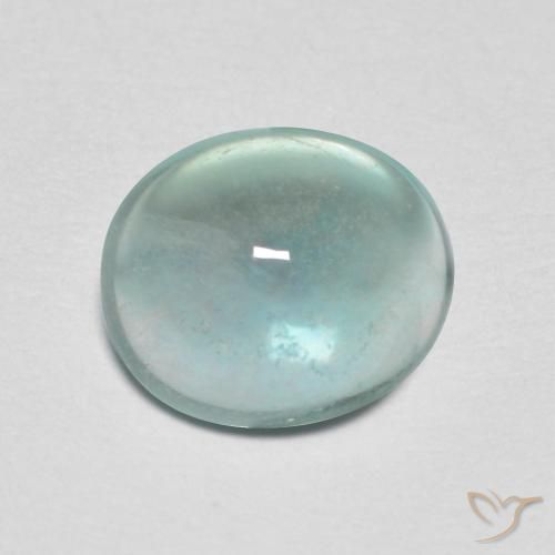 2.19ct Natürlicher Blasses Grün Fluorit, Oval, Transparent
