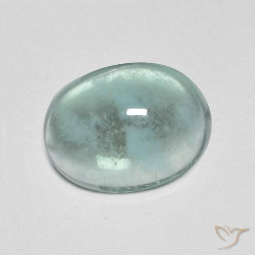 9,17 ctw natürlicher Sehr helles Blaugrün Fluorit, Oval, Transparent