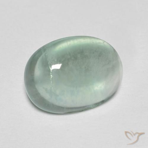4.02ct Natürlicher Helles Mintgrün Fluorit, Oval, Transparent