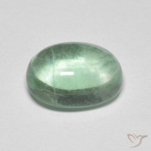 9,17 ctw natürlicher Helles Mintgrün Fluorit, Oval, Transparent