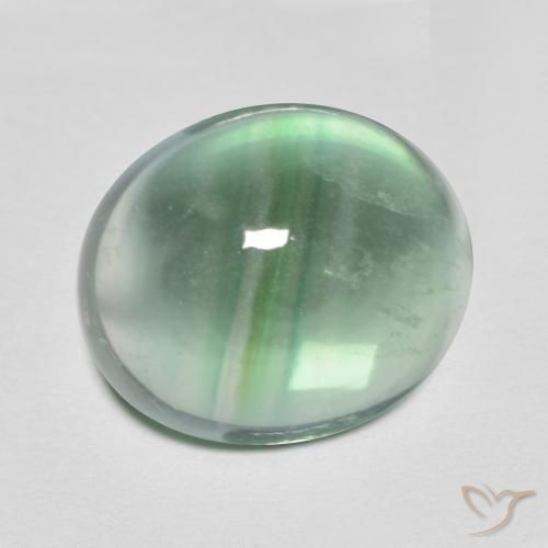 9,17 ctw natürlicher mintgrün Fluorit, Oval Schliff, Transparent