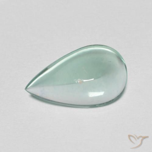 1.88ct Natürlicher Blasses Grün Fluorit, Birnenform, Transparent