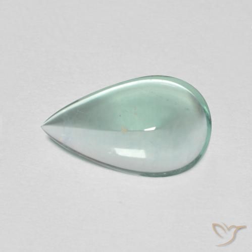 9,17 ctw natürlicher Blasses Grün Fluorit, Birnenform, Transparent
