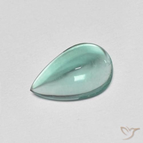 1.78ct Natürlicher hellblau-grün Fluorit, Birnenform, Transparent