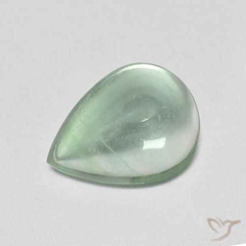 2.58ct Natürlicher mintgrün Fluorit, Birnenform, Transparent