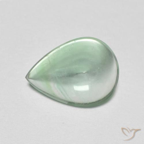 9,17 ctw natürlicher mintgrün Fluorit, Birnenform, Transparent