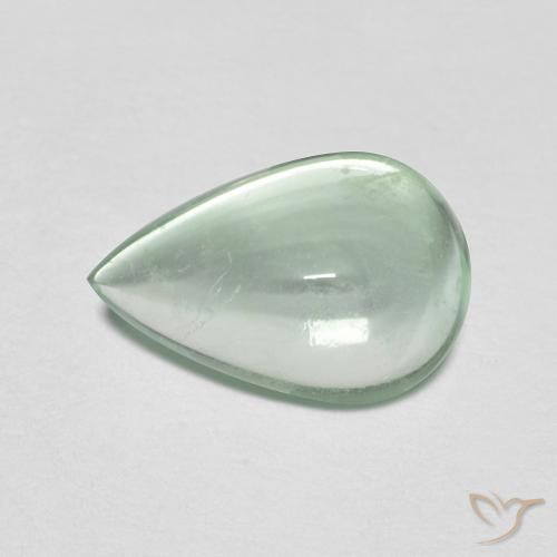 2.32ct Natürlicher Helles Mintgrün Fluorit, Birnenform, Transparent