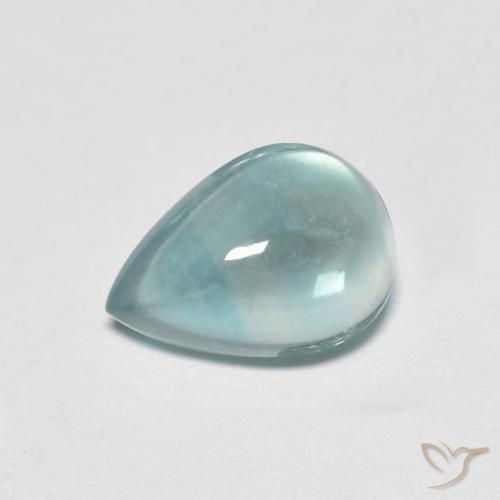 2.07ct Natürlicher Elektrischer Blauton Fluorit, Birnenform, Transparent