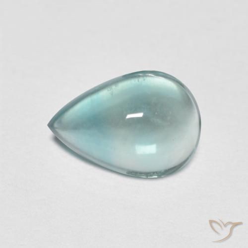 9,17 ctw natürlicher Elektrischer Blauton Fluorit, Birnenform, Transparent