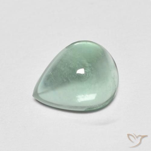 2.77ct Natürlicher hellblau-grün Fluorit, Birnenform, Transparent