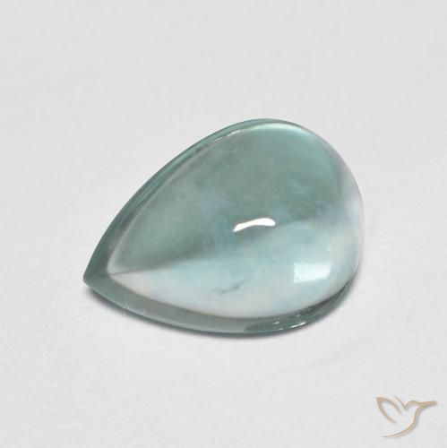 2.34ct Natürlicher Elektrischer Blauton Fluorit, Birnenform, Transparent