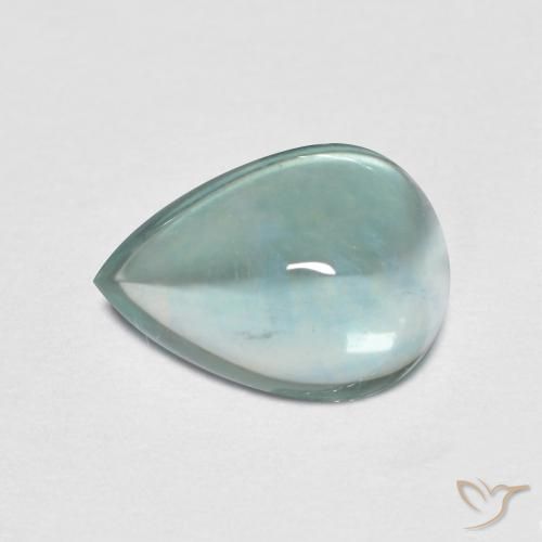 9,17 ctw natürlicher Elektrischer Blauton Fluorit, Birnenform, Transparent