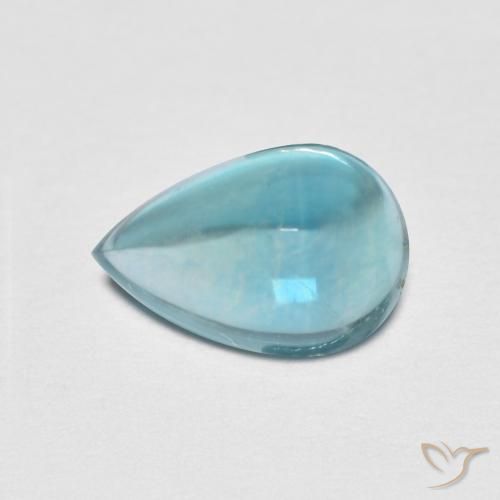 2.31ct Natürlicher Blau-grün Fluorit, Birnenform, Transparent