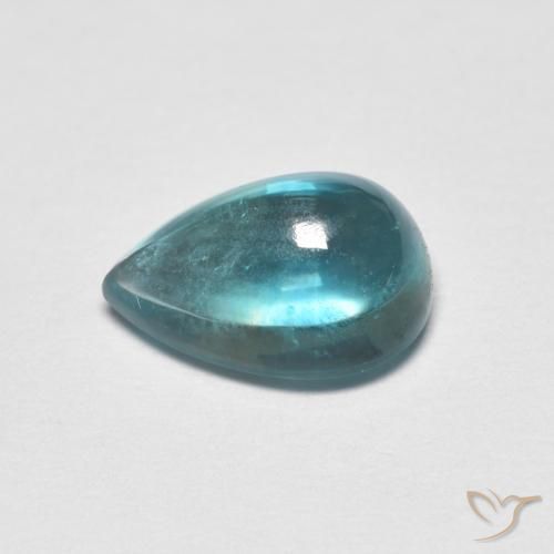 9,17 ctw natürlicher Blau-grün Fluorit, Birnenform, Transparent
