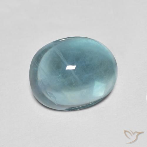 9,17 ctw natürlicher Blau-grün Fluorit, Oval, Transparent