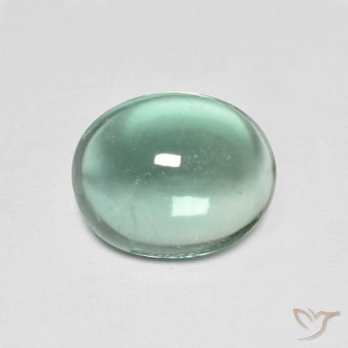 4.54ct Natürlicher Kühles Grün Fluorit, Oval, Transparent