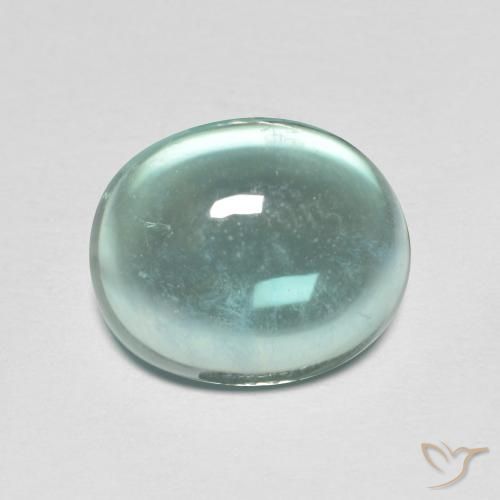 6.35ct Natürlicher hellgrün Fluorit, Oval, Transparent