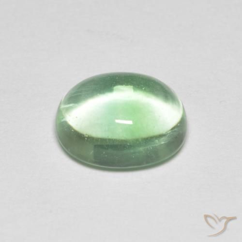 9,17 ctw natürlicher hellgrün Fluorit, Oval, Transparent