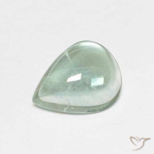 9,17 ctw natürlicher hellblau-grün Fluorit, Birnenform, Transparent