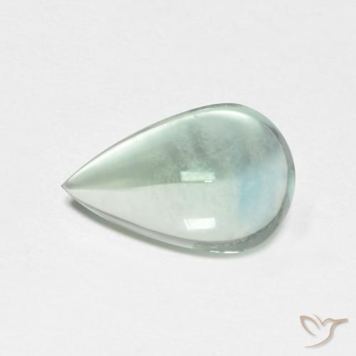 1.95ct Natürlicher hellblau-grün Fluorit, Birnenform, Transparent