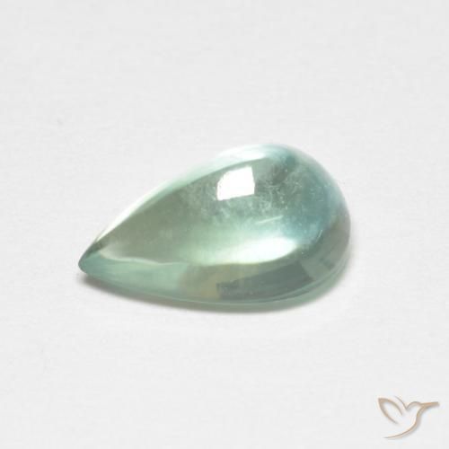 9,17 ctw natürlicher hellblau-grün Fluorit, Birnenform, Transparent