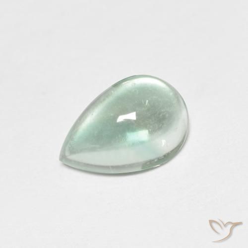9,17 ctw natürlicher hellblau-grün Fluorit, Birnenform, Transparent