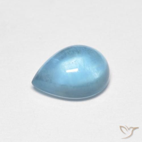 9,17 ctw natürlicher Hellblau Fluorit, Birnenform, Transparent