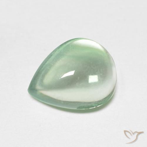 9,17 ctw natürlicher Mittelgrün Fluorit, Birnenform, Transparent