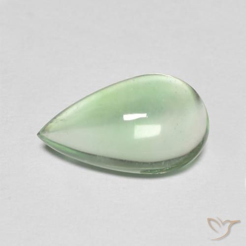 2.66ct Natürlicher hellgrün Fluorit, Birnenform, Transparent