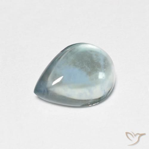 9,17 ctw natürlicher Hellblau-Grün Fluorit, Birnenform, Transparent