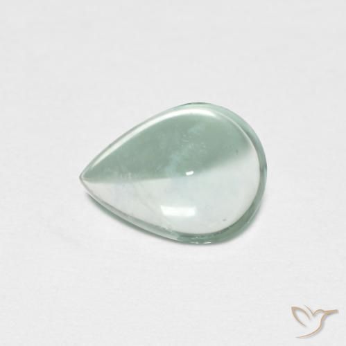 1.73ct Natürlicher hellblau-grün Fluorit, Birnenform, Transparent