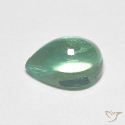 9,17 ctw natürlicher hellblau-grün Fluorit, Birnenform, Transparent