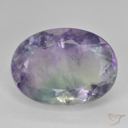 22.11ct Natürlicher Mehrfarbig Fluorit, Oval, SI