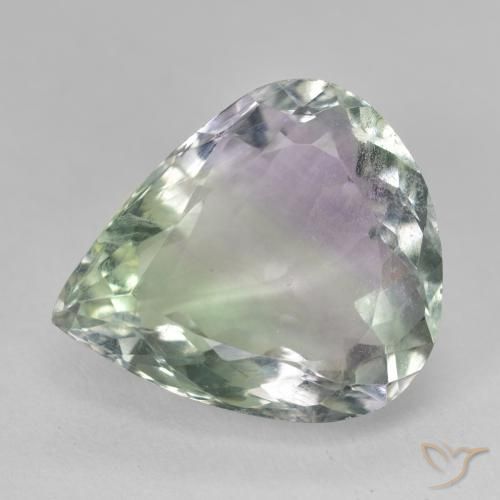 19.43ct Natürlicher Mehrfarbig Fluorit, Birnenform, SI
