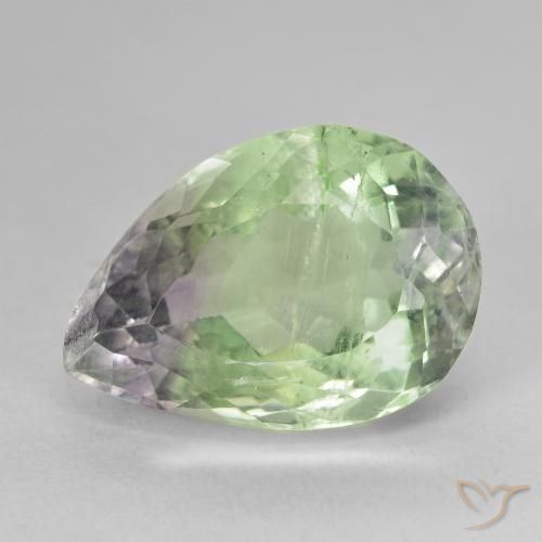 13.84ct Natürlicher Mehrfarbig Fluorit, Birnenform, SI-I1