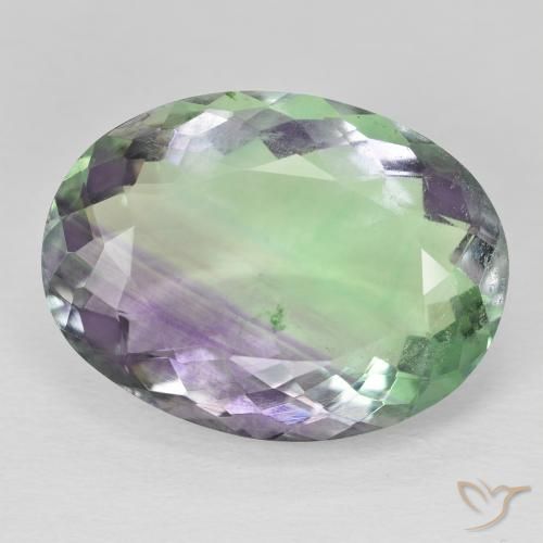 30.11ct Natürlicher Mehrfarbig Fluorit, Oval, SI