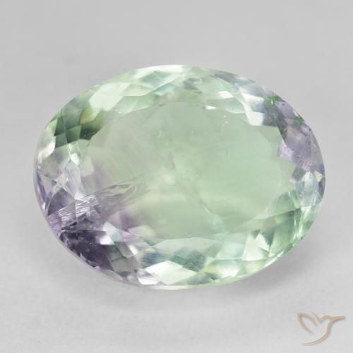 20.30ct Natürlicher Mehrfarbig Fluorit, Oval, SI-I1