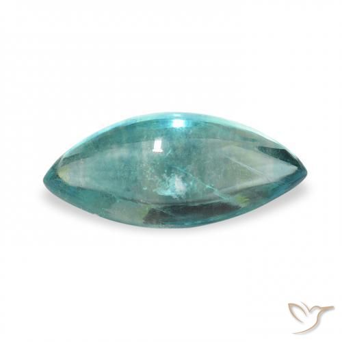 9,17 ctw natürlicher Blau-grün Fluorit, Marquise, Transparent