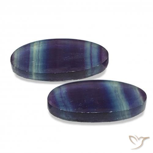 22.07 ct natürliche Mehrfarbig Fluorit-Edelsteine, Oval Schliff, Transparent