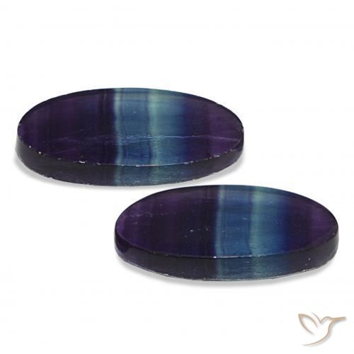 24.57 ct natürliche Mehrfarbig Fluorit-Edelsteine, Oval Schliff, Transparent